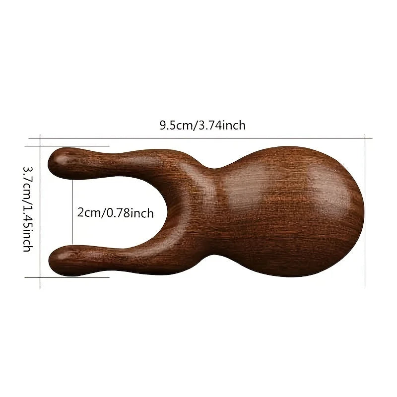1/2pcs Eyes Facial Wood Gua Sha Tool, Natural Sandalwood Wooden Nose Guasha Massage Tools, Face Manual Meridians Massager Tool