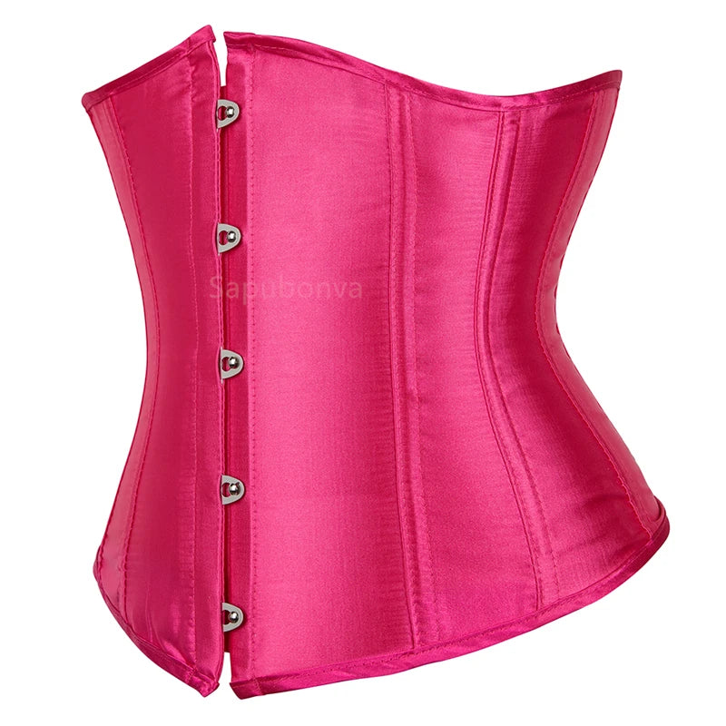 Sapubonva Corset Underbust Waist Cincher Workout Shape Body Belt Shapewear Corsets and Bustiers Lingerie Plus Size Women Gothic