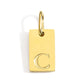 Polished Stainless Steel Square Gold Color Pendant Hang 26 Letters DIY Bracelet Pet Collar Necklace Jewelry Making