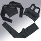 Yoga Suit High Waist Leggings Running Training Tights Sports Outfits Long Sleeve Crop Top Bra Seamless Fitenss Set Fitness Wear