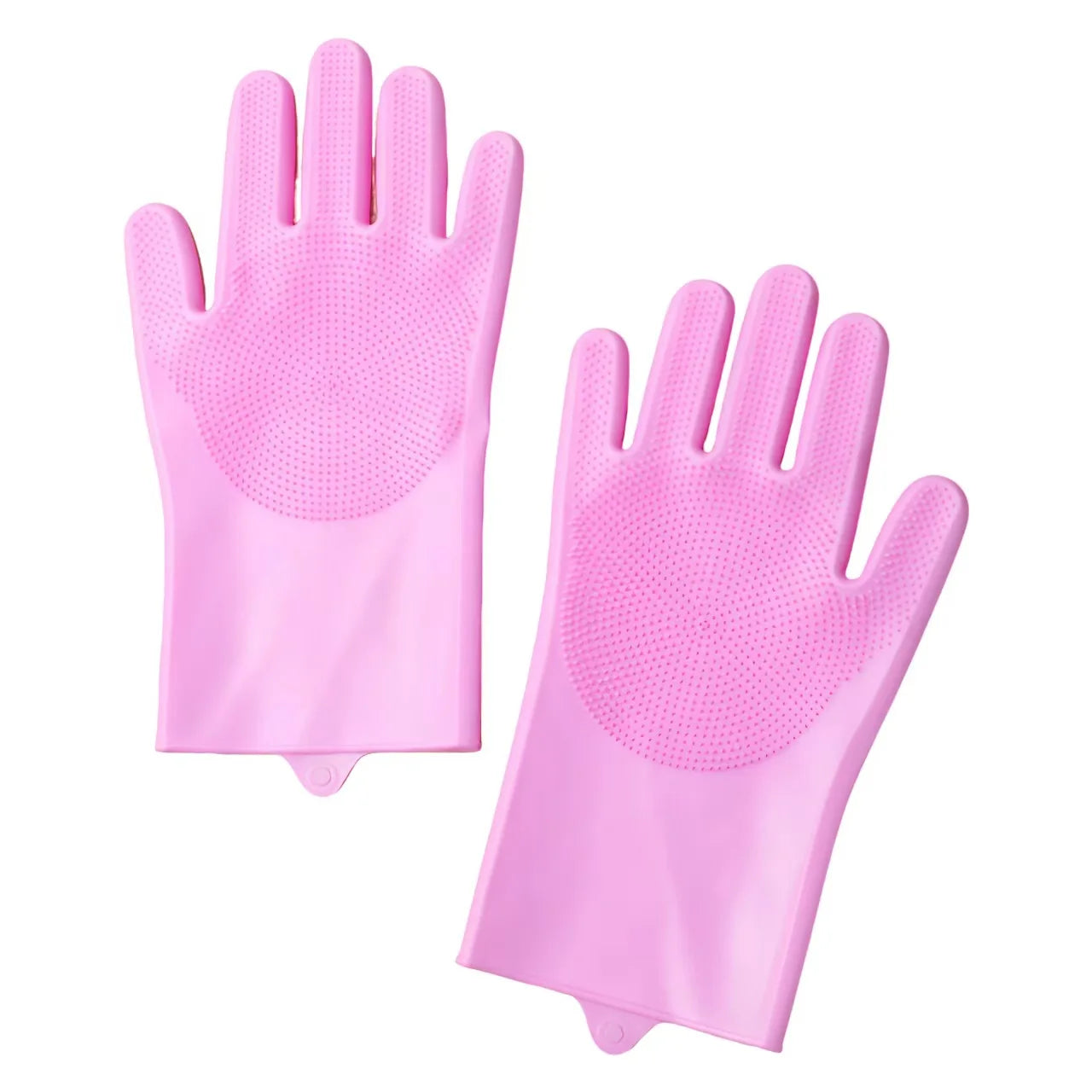 Silicone Dishwashing Gloves for Kitchen Dishwashing Laundry Scrubbing Gloves Household Soft Bristles Cleaning Pet Bathing Gloves