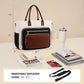 Large Capacity Tote Bag for Women Multi-Pocket Water-resistant Work Briefcase Professional Lightweight Quilted Shoulder Bag