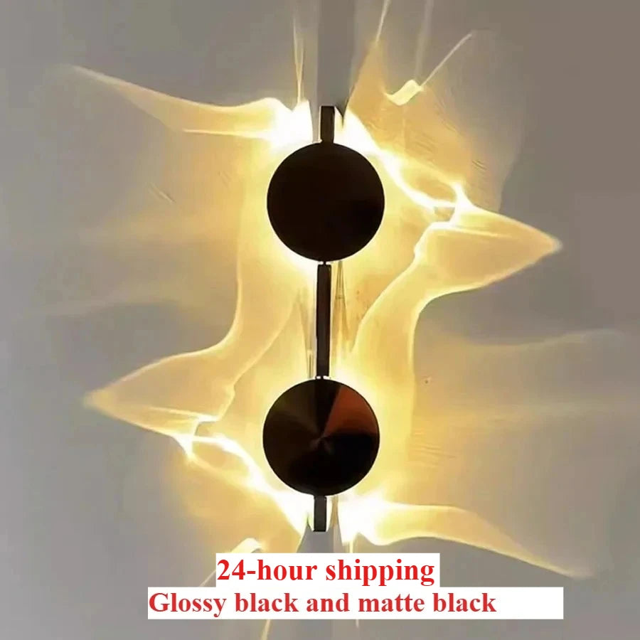 Creative Art Corrugated LED USB Rc and Wiring Wall Lamps Bedroom Bedside Shadow  Sconces Aisle Porch Corridor Atmosphere  Light