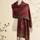 A ladies' paisley cashew jacquard Bohemian style long tassel windproof shawl scarf suitable for daily travel, photography, and w