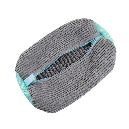 Anti-Deformation Shoe Washing Bag for Machine - Polyester Mesh Laundry Sock with Zipper for Sneakers/Boots,39x19cm,Reusable Dry