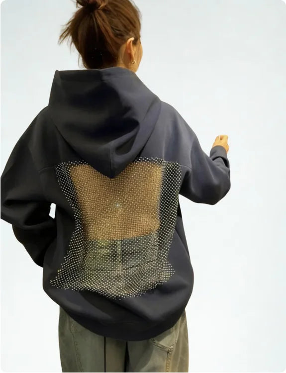 Casual Knitted Women's Sweater Hooded Solid Loose Big Pocket Thicken Lady Sweaters 2026 Spring Fashion Female Street Outwear