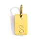 Polished Stainless Steel Square Gold Color Pendant Hang 26 Letters DIY Bracelet Pet Collar Necklace Jewelry Making