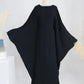 Ramadan Eid Soft Crepe Khimar Batwing Abaya Dubai Islam Muslim Modest African Dresses For Women Kaftan Kebaya Robe Femme Musulma