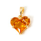 1 Piece Sweet Copper Valentine's Day Charms Gold Color Heart Cubic Zirconia Pendants For DIY Necklace Jewelry Making 20mm x 14mm