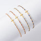 ZMZY Girls Boho Thin Chain Stainless Steel Bracelets For Women Gold Color Peach Pink Cross Charm Beautiful Gift