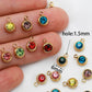 20pcs 6mm Stainless Steel Rhinestone Beads Gold Color Crystal Charms Pendants for Necklace Bracelet Jewelry Making Charm DIY