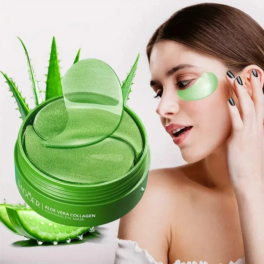 60pcs SAODER Aloe Vera Collagen Eye Mask Anti Dark Circles Eyes Bags Moisturizing Firming Eye Patches Eyes Skin Care Products