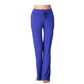 Activewear Women Wide Leg Pants Casual Cotton Yoga Pants With Pockets High Waist Drawstring Baggy Sweatpants Flare Leggings