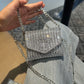 JIOMAY New Rhinestone Bag for Women Shiny Mini Silver Clutch Bag Girls Chain Crossbody Bag Wholesals Items For Small Business