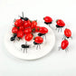 12pcs Ant Toothpicks Food Fruit Picks Decoration Ant Shape Forks Snack Cake Dessert Tableware for Home Decoration Kitchen Party