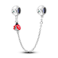 Silver Clasp 925 Sterling Silver CZ Pave Clip Charms Daisy Beads Stopper Safety Chain Fit Original Bangle Bracelet Jewelry Clips