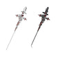 1PCS Retro Dark Gothic Punk Rose Cross Thorn Earring Unisex Piercing Ear Needle Earstuds Eardrop Jewelry