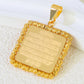 Arabic Islamic Simple Necklace Pendant 21k Gold Plated Dubai Wedding Vintage Coins Pendants Exotic Classic Ayatul Kursi Jewelry
