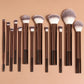 Soft Bristle Kabuki Blending Makeup Brush Set 13Pcs Foundation Eyeshadow Blush Cosmetic Tool Professional Salon Daily Facial Makeup Supply