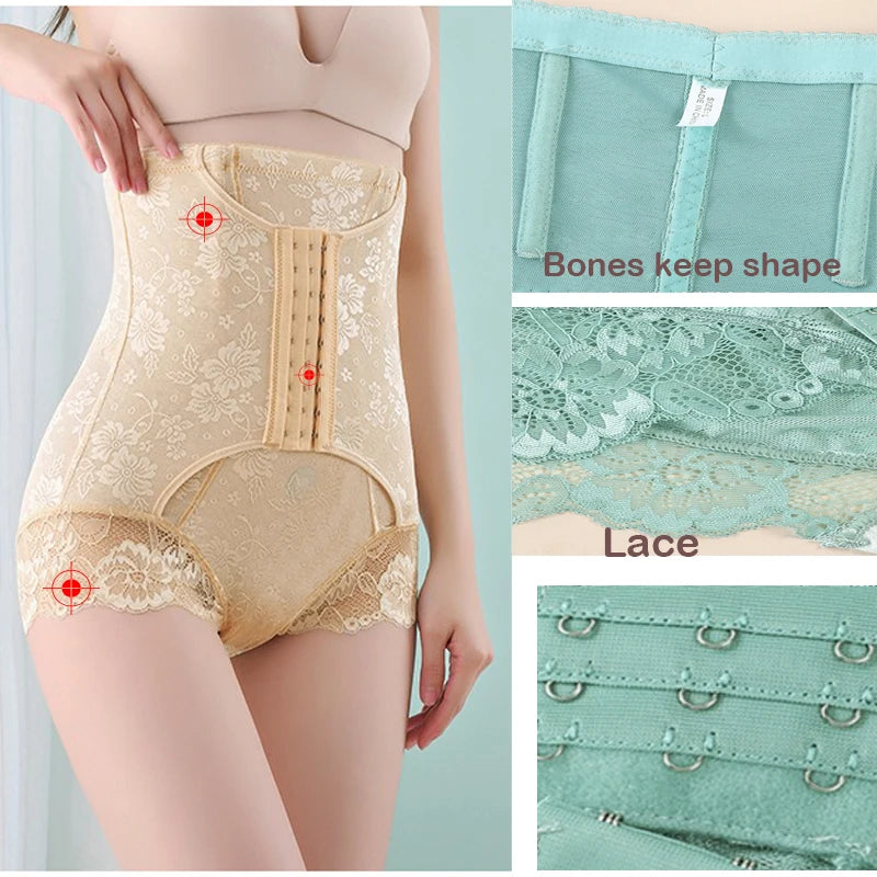 Dimmkof Lace Body Shaper Panties Shapewear Underwear High Waist Tummy Control Body Shaper Underwear Panties Slimming Waist