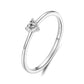 WOSTU Wedding Band Rings for Women 925 Sterling Silver AAA Zircon Stackable Engagement Crossed Rings Simple Jewelry Party Gift