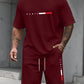 Men's Tracksuit 2 Piece O-neck Short Sleeve Shirt Shorts Set Men's Running Suit Plus Size T shirts Man Clothing Summer T-shirt
