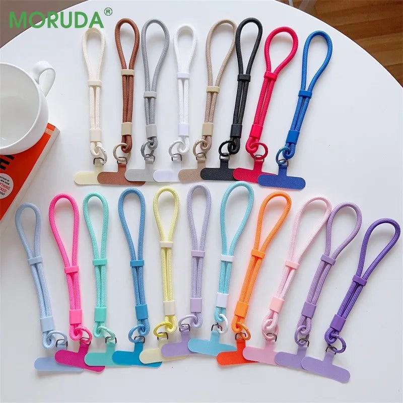 Universal Adjustable Mobile Phone Wrist Strap Lanyard Short with Self-locking Anti-drop Design Durable Polyester INS Phone Strap