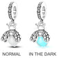 2026 Hot Sale Charms Bead 925 Sterling Sliver Pink Butterfly Luminous Firefly Dangle Fit Bangle Bracelet Necklace DIY Jewelry
