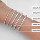 Dainty Full Moissanite Tennis Bracelet 18k Gold Plated 925 Sterling Silver D Color Lab Created Diamond Bracelet for Women Men
