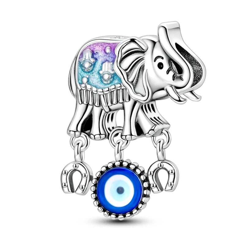 Hot Sales 925 Sterling Silver Charms Beads Devil's Eye Fatima's Hand Cross Beads Fit Original Bracelet Women DIY Jewelry Gifts
