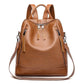 Women's Lightweight Leather Backpack Spring 2026 Commuter Bag Urban Minimalist Style Synthetic Leather Floral Embossed