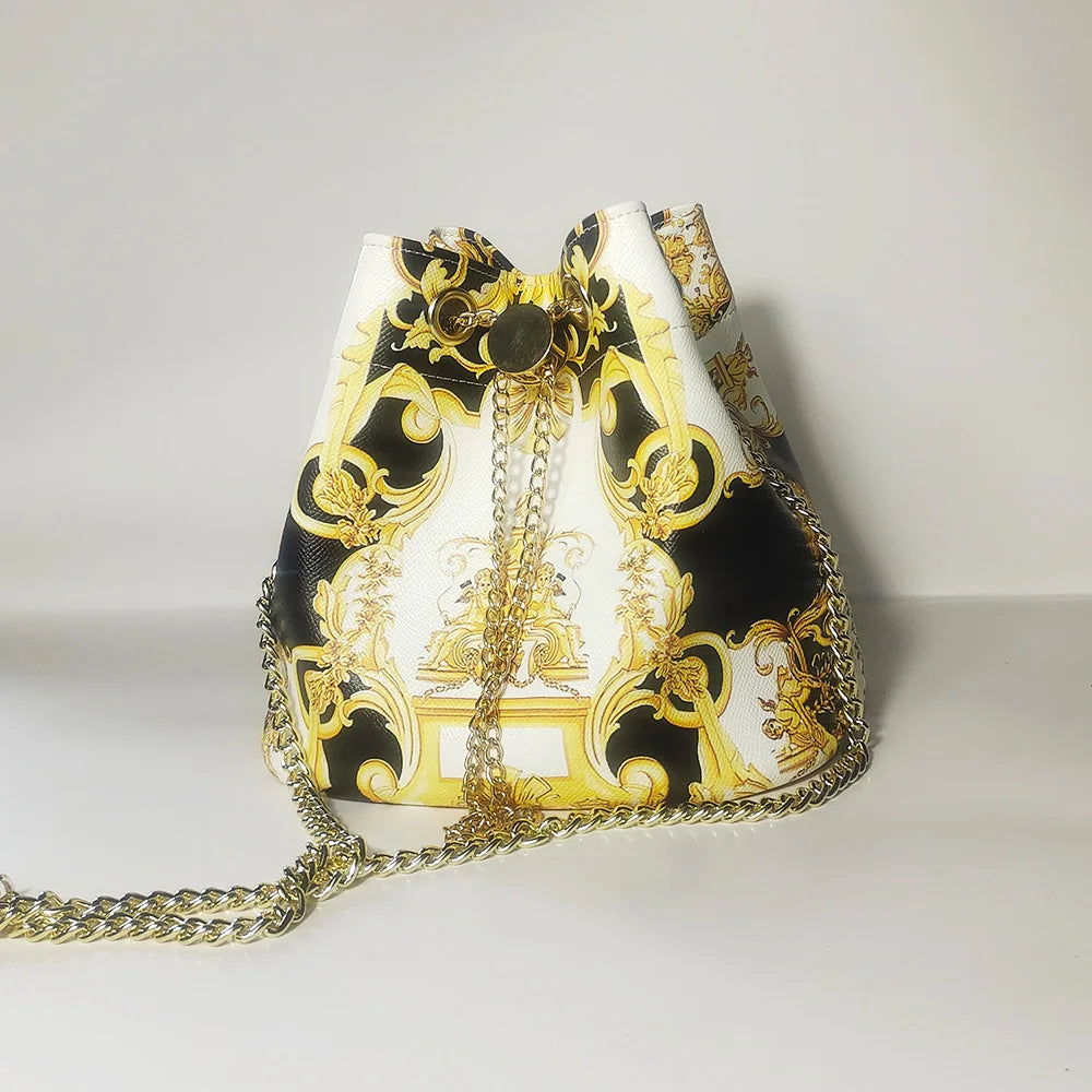 Bucket bag 2024 new casual large-capacity crossbody bag luxury chain shoulder bag women's bag