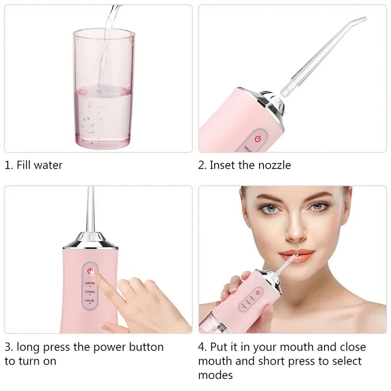 Powerful Water Oral Irrigation Irrigator Jet Ultrasound Air Ipx7 Waterproof Mouthwash Machines Dental Floss Flosser Irigator
