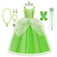 Girls Flower Fairy Dress Up Kids Princess Dress With Wings Halloween Princess Costume Elves Party Tinkerbell Tinker Bell Dress