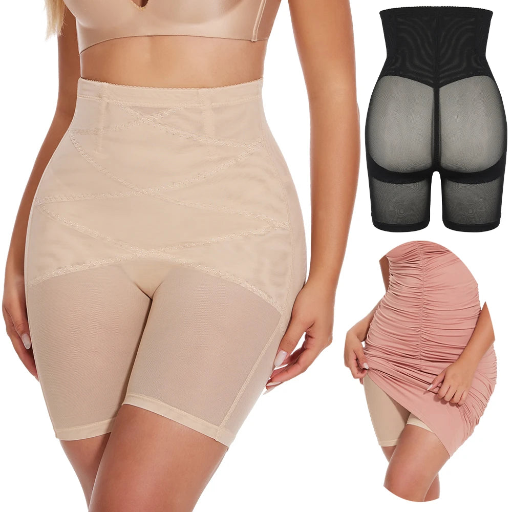 Women Shapewear Shorts Tummy Control High Waist Body Shaper Butt Lifter Seamless Panties Under Dress Slimming Underwear