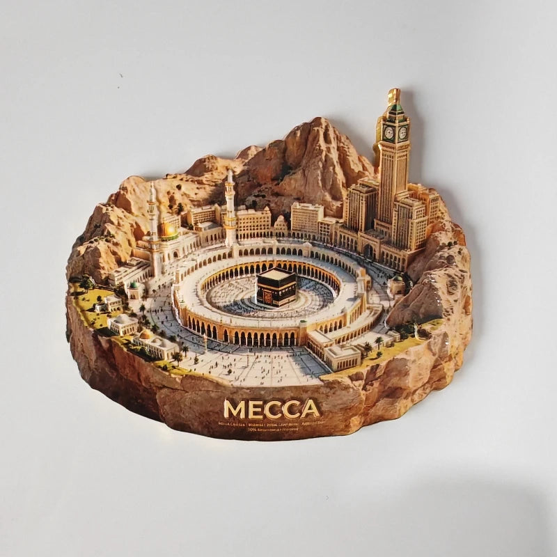 Kingdom of Saudi Arabia Makkah Fridge Stickers Masjid al-Haram Travel Souvenirs Mecca Kaaba Fridge Magnets Birthday Gifts