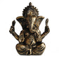 Hindu Ganesha Buddha Elephant Statue Golden Sandstone Ganesha Figurine Tabletop Decoration Ornament Elephant Figurine Home Decor