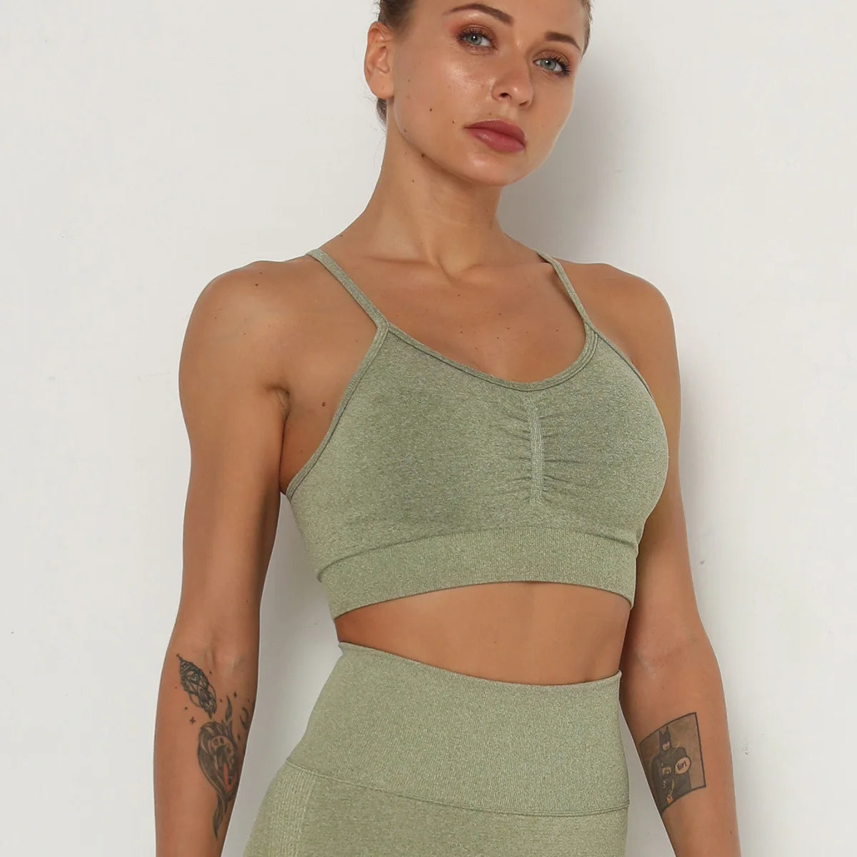 Solid Color seamless gym Yoga Set Legging +sport bra+short+long sleeves Tracksuit  Women Gym Suit Comprehensive Training Jogging