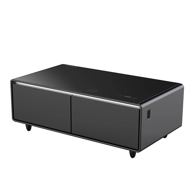 135L Smart Coffee Table Fridge Drawer Cooling Cabinet With Speakers Wireless Charger Touch Control for Home