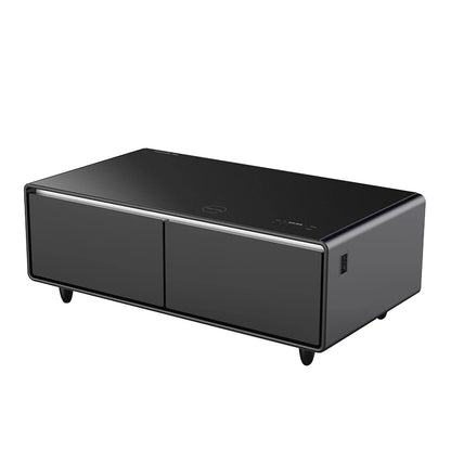 135L Smart Coffee Table Fridge Drawer Cooling Cabinet With Speakers Wireless Charger Touch Control for Home