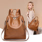 Women's Lightweight Leather Backpack Spring 2026 Commuter Bag Urban Minimalist Style Synthetic Leather Floral Embossed