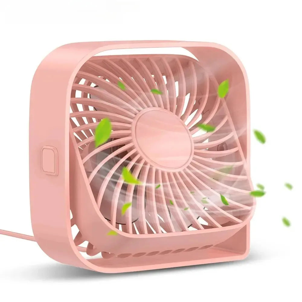 Mini Portable Fan USB Desk Fan Table Strong Airflow &Quiet Operation 3 Speed Wind 360° Rotatable Standing Fans For Room