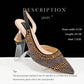 QSGFC New Italian Pumps and Bag To Party 2024 INS Style Pointed-Toe Rhinestone Elegant High Heels Champagne Wedge for Women