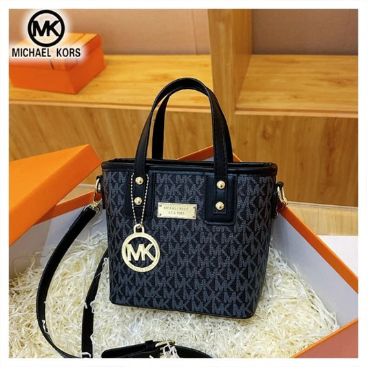 Michael Kors Ladies' one shoulder crossbody bag, fashionable and casual MK classic print, girls' mini bag, travel handbag