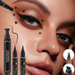 2 in 1 Black Eyeliner Stamp Waterproof Sweat-proof Dual-ended Liquid Eyeliner Quick Dry Easy Applying Eyeliner Pen Lazy Makeup