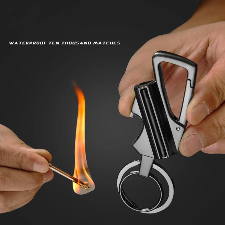 New Multifunctional Match Coal Oil Lighter Outdoor Waterproof Portable Wine Open Keychain Men Smoking Accessories Gifts