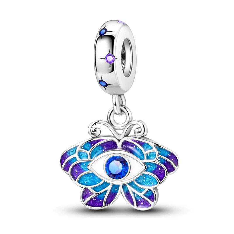 Hot Sales 925 Sterling Silver Charms Beads Devil's Eye Fatima's Hand Cross Beads Fit Original Bracelet Women DIY Jewelry Gifts