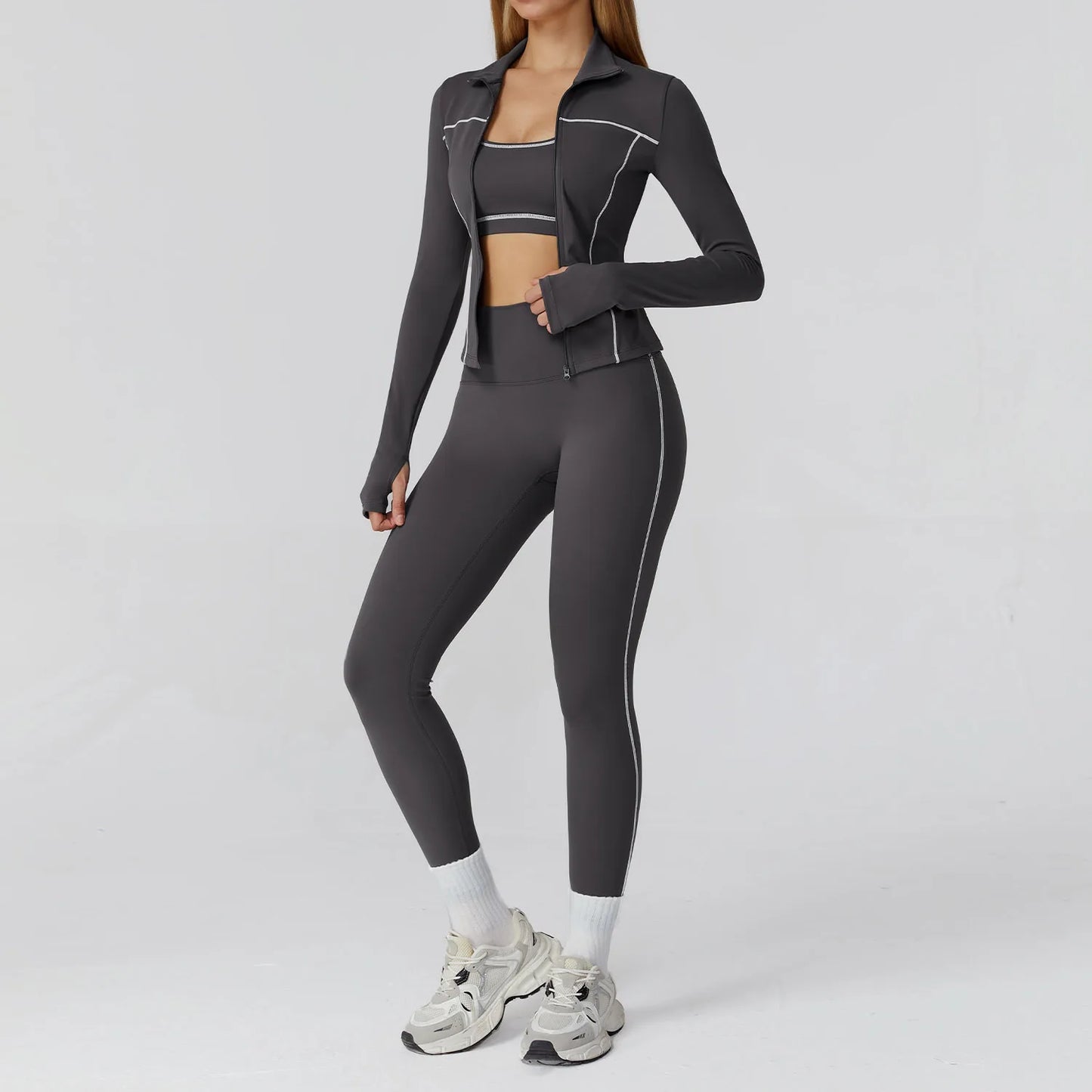 Yoga Clothes Set 2/3PCS Sportswear Gym Outfits Women Sports Set High Waist Leggings Fitness Suit Running Bra Workout Tracksuit