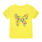 100% Cotton Toddler Girl T Shirt 2 to 3 4 5 6 7 8 9 10 11 12 13 14 Years Pink White Tshirt Flower Print Teenage Girls Tee Shirts