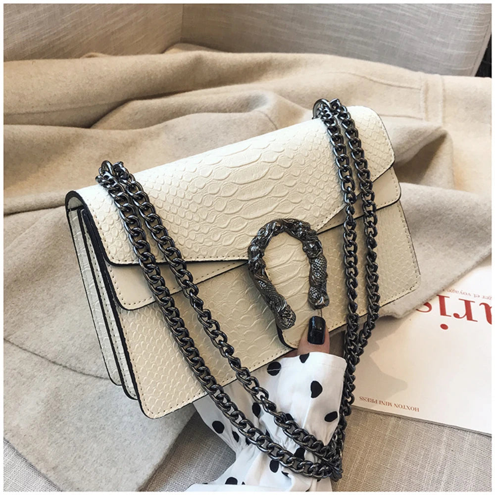 The 2025 new retro crocodile-patterned chain Dionysus bag is a high-end single-shoulder crossbody women's bag